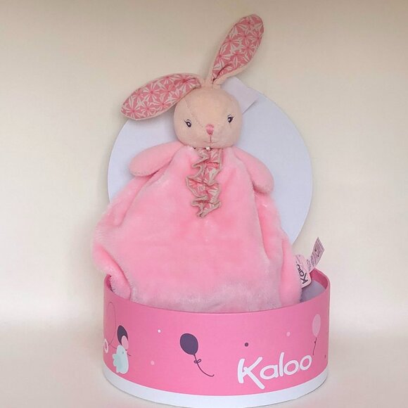 Kaloo Brand New Pink Rabbit Hand Puppet /Soft Doudou /Lovey/Security blanket 🐇 - Picture 5 of 9